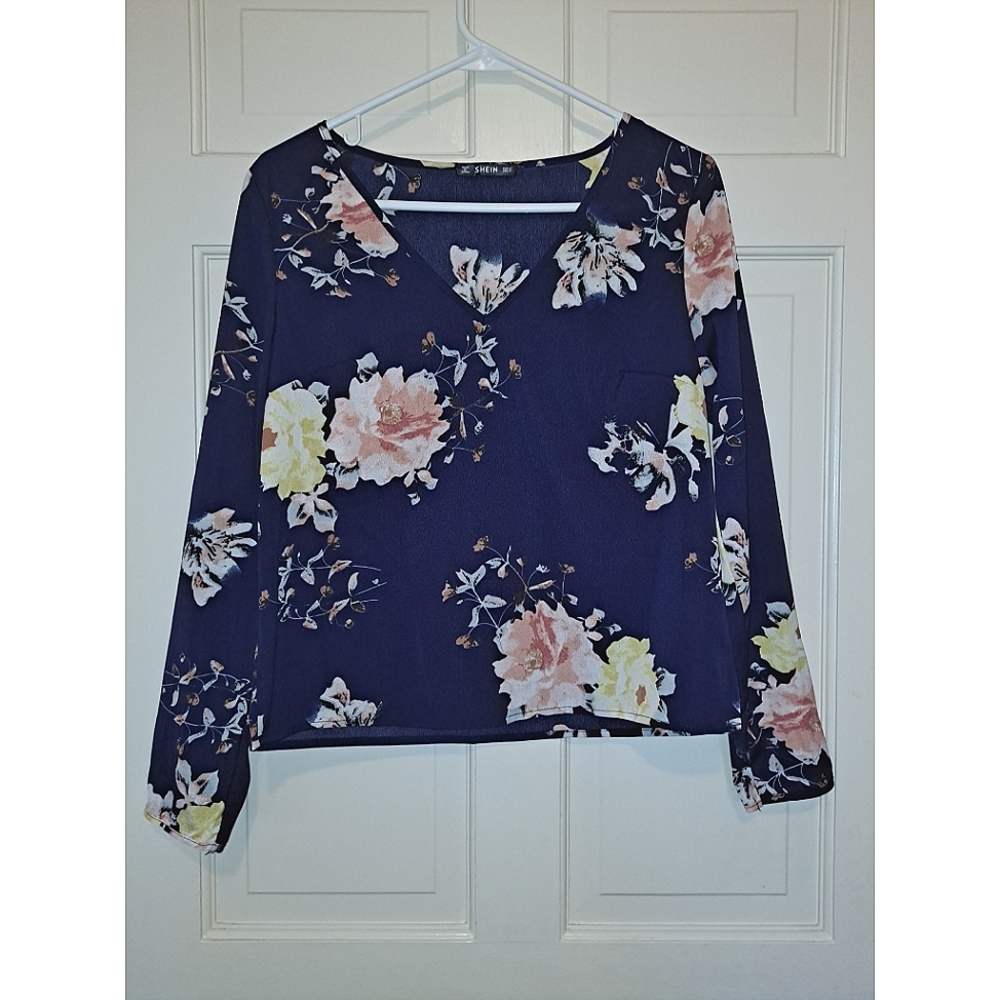 Women’s long sleeve floral blouse party travel winter holiday casual shirt top